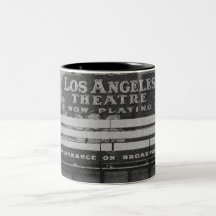 Old Los Angeles Theatre Sign Coffee Mugs