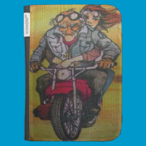 Old man with Girl On Motorcycle Kindle Case caseable cases