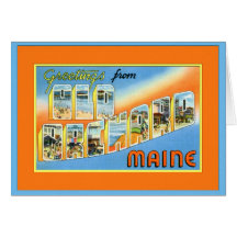 Old Orchard Maine Large Letter Greetings Greeting Cards