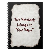 Old Paper burned Notebook