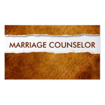 Old Paper Marriage Counseling Business Card