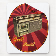 Old radio cassette player mousepad