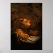Old Sad Bear  Teddy Bear Poster