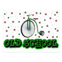 Old School Big Wheel Postcard