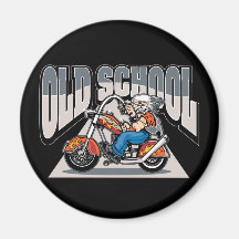 Old School Biker Magnets