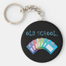 old school floppy discs key chain