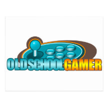 Old School Gamer Arcade Stick Buttons Postcards
