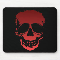 Old Skull red mousepads