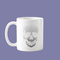 Old Skull white mugs