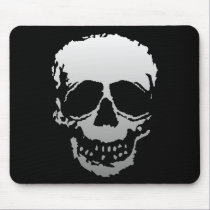 Old Skull white mousepads