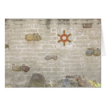 Old Stone Embelished Wall Greeting Card