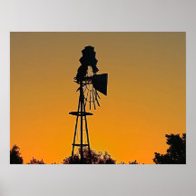 Old Style Windmill Print