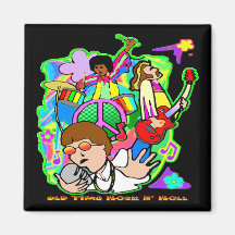 Old Time Rock N' Roll Refrigerator Magnets