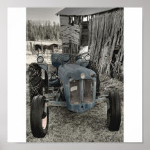 old tractor print