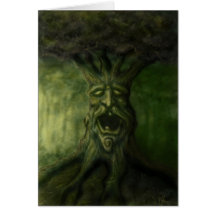 old tree fantasy note card