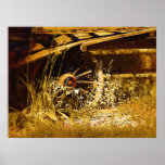 Old Wagon Wheel Poster
