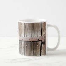 Old Weathered Wood and Rusty Metal Coffee Mugs