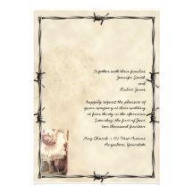 Old West Boots and Bouquets Invitation