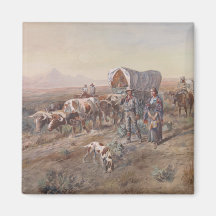 Old West Last Chance or Bust Fridge Magnet