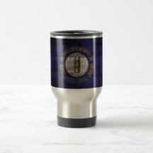 Old Wood Kentucky Flag; Coffee Mugs