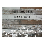 Old Wood Look Save the Date Post Card