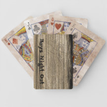 Old wood plank Playing Card Deck