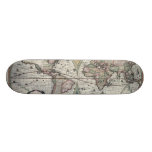 Old World Map 1630 Skate Board Decks