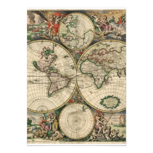 Old world map announcement