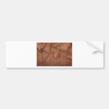 old world map bumper stickers