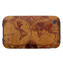 Old World Map iPhone 3 Case