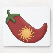 Ole!  Sun Stuffed Red Chilli Pepper Mouse Mat