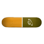 Olive Green & Orange Skate Board Decks