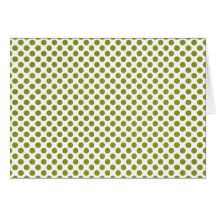 Olive green polka dots card