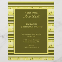olive green yellow stripes custom flyer