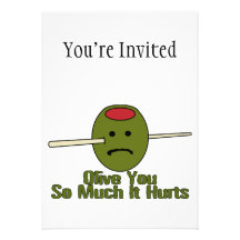 Olive You So Much It Hurts Personalized Invites