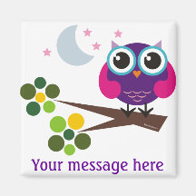 Oliver the Owl Customisable Fridge Magnet