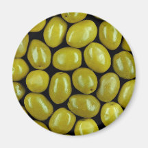 Olives texture refrigerator magnets