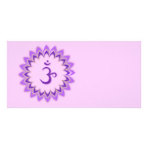Om Symbol / Crown Chakra Photo Card Template