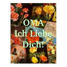 Oma Ich Liebe Dich Postkarte