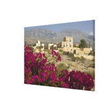 Oman, Western Hajar Mountains, Al Hamra. Town Gallery Wrap Canvas