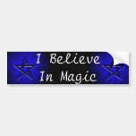 Ominous Blue Pentagram Bumper Sticker
