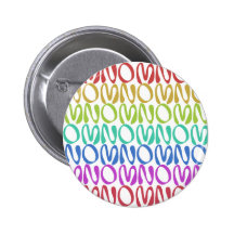 OMNOMNOMNOM 3 Rainbow 1 Pinback Button