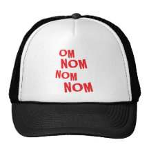 omnomnomnom_red trucker hat