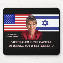 ON JERUSALEM - Sarah Palin Quote Mouse Pad