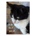 On the loss of your pet-Cat with poem. Greeting Card