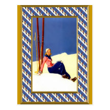 On the mountain slopes postcard