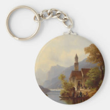 On the Way to Sunday Mass Key Chains