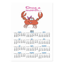 once a month crabby crab girl business card