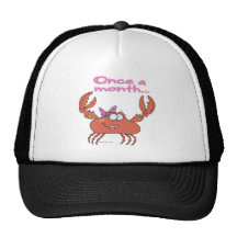 once a month crabby crab girl hats