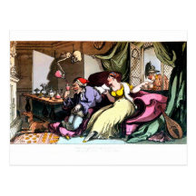 Once the Old Fool has Drank his Wine postcard